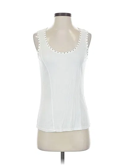 Pre-owned Lola And Sophie Sleeveless Top White Sweetheart Neckline Tops