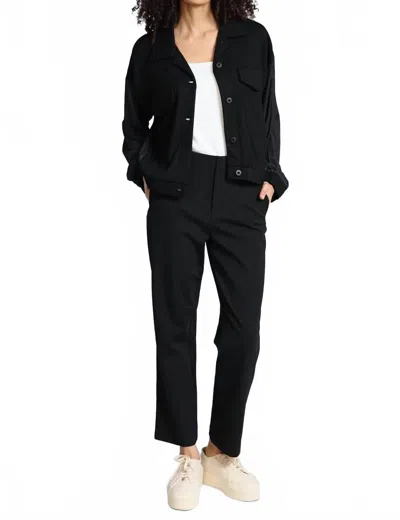 Lola And Sophie Slim-fit Ponte Pant In Black