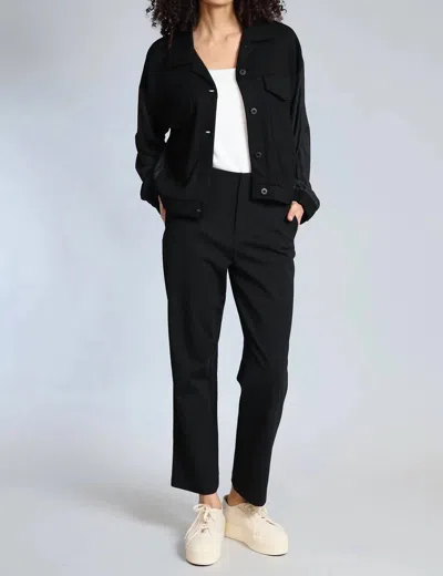 Lola And Sophie Slim-fit Ponte Pant In Black