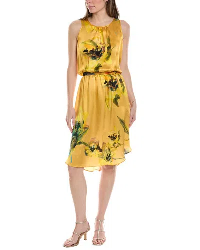 Lola And Sophie Lola & Sophie Smocked Waist Midi Dress In Yellow