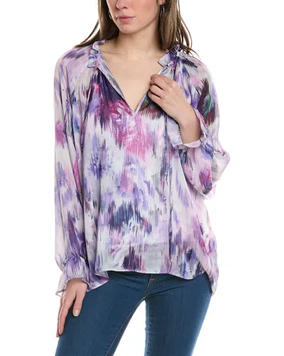 Lola And Sophie Lola & Sophie Tie Neck Blouse In Purple
