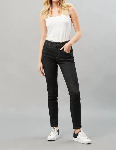Lola And Sophie Wash Denim Jean In Dark Denim In Blue