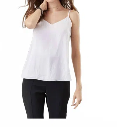 Lola And Sophie Women's Adjustable Straps Side Slit Cami In White