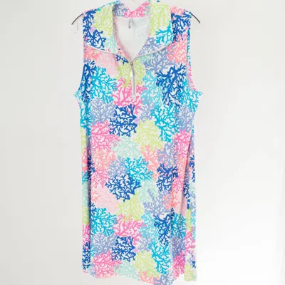 Lola And Sophie Women's Sleeveless Tunic Top In Coral Bay In Multi