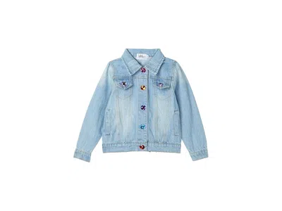 Lola And The Boys Crystal Rain Denim Jacket (toddler/little Kid/big Kid) Girl's Clothing Blue : 4 Years (little Kid), 