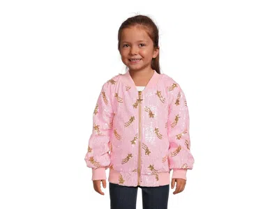 Lola And The Boys Galaxy Star Sequin Bomber (toddler/little Kid/big Kid) Girl's Clothing Pink : 2 Years (toddler), Pol