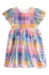 LOLA & THE BOYS KIDS' PICNIC PARTY SEQUIN DRESS