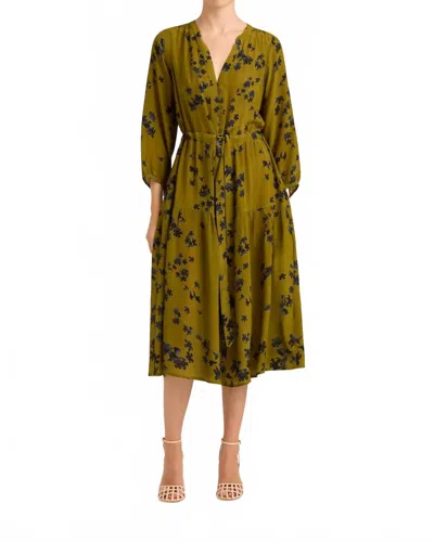 Lola Australia Leighton Midi Dress In Harper Olive In Green