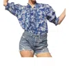 Lola Australia Ocean Shirt In Navy Palm In Multi