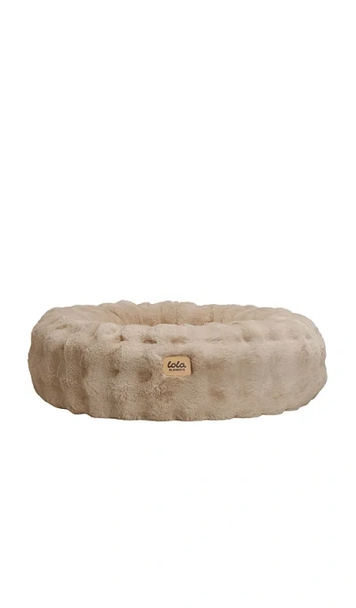 Lola Blankets Large Bubble Round Pet Bed 라지 버블 라운드 펫 베드 In Neutral