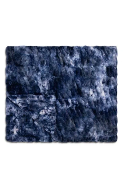 Lola Blankets Lola Original Tie Dye Throw Blanket In Blue