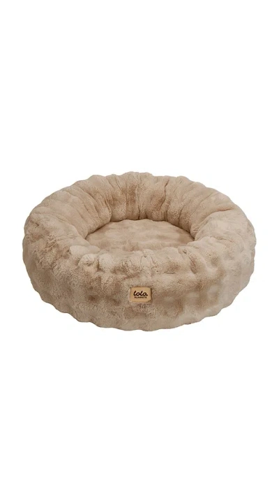 Lola Blankets Medium Bubble Round Pet Bed 미디엄 버블 라운드 펫 베드 In Neutral