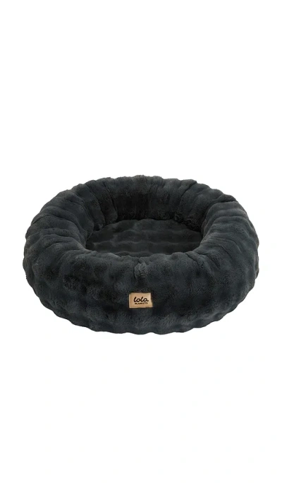 Lola Blankets Medium Bubble Round Pet Bed 미디엄 버블 라운드 펫 베드 In Blue