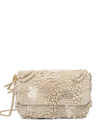 Lola Casademunt Bead-embellished Crossbody Bag In Neutral