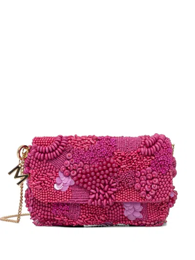Lola Casademunt Bead-embellished Crossbody Bag In Pink