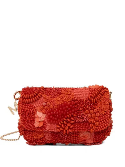 Lola Casademunt Bead-embellished Shoulder Bag In Red