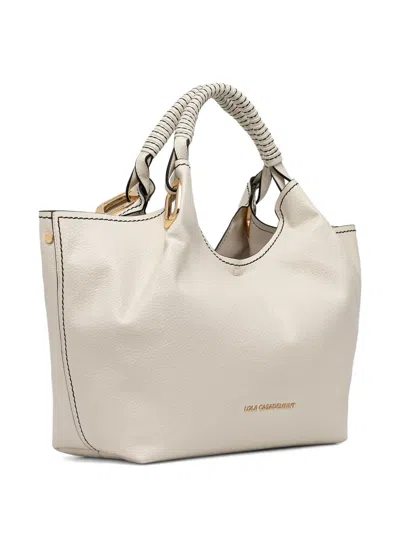 Lola Casademunt Braided-detail Tote Bag In White