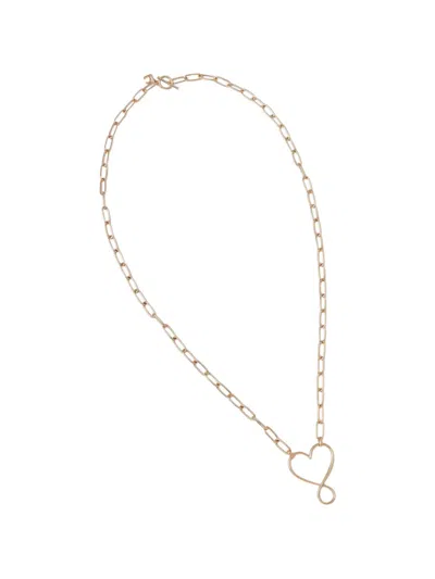 Lola Casademunt Infinite-heart Chain-link Necklace In Gold