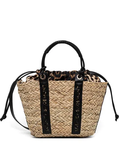 Lola Casademunt Leopard-print Interwoven Tote Bag In Neutral