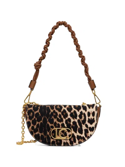Lola Casademunt Leopard-print Logo-plaque Tote Bag In Brown