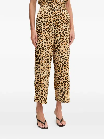 Lola Casademunt Leopard-print Straight-leg Trousers In Animal Print