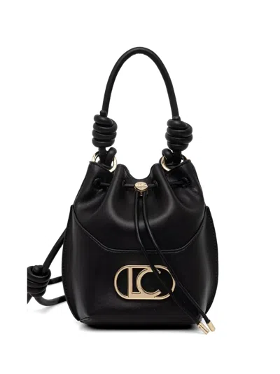 Lola Casademunt Logo-plaque Bucket Bag In Black