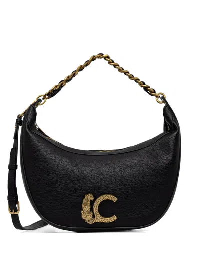 Lola Casademunt Logo-plaque Pebbled-effect Tote Bag In Black