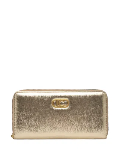 Lola Casademunt Logo-plaque Zip-around Wallet In Gold