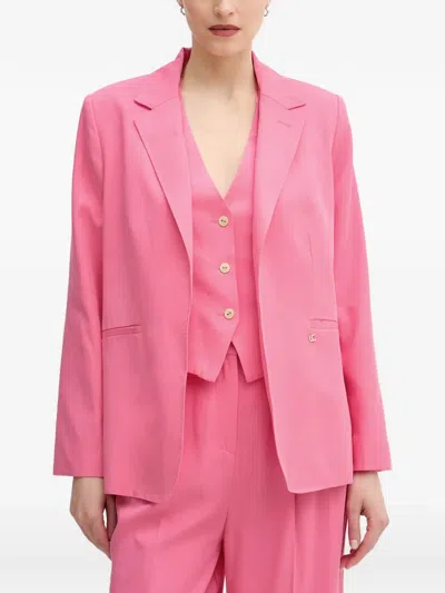 Lola Casademunt Notched-lapel Blazer In Pink