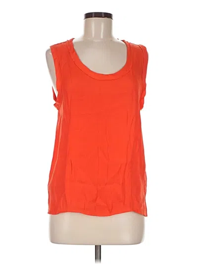Pre-owned Lola Casademunt Sleeveless Top Orange Scoop Neck Tops