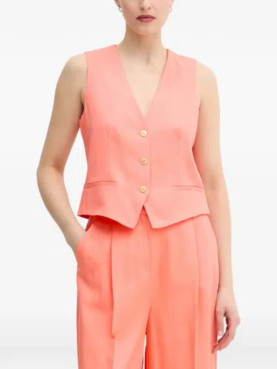 Lola Casademunt V-neck Button-up Waistcoat In Pink
