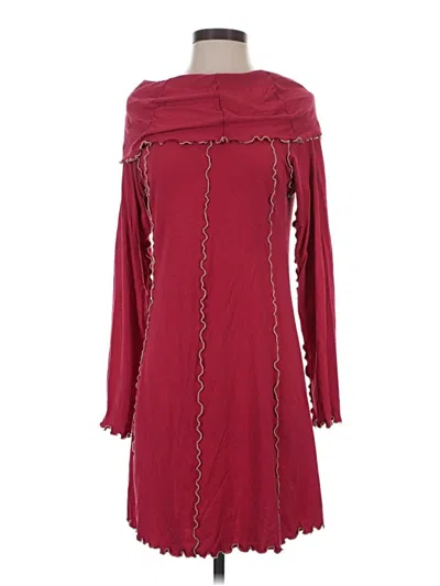 Pre-owned Lola Casual Dress In Burgundy