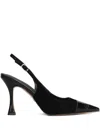 Lola Cruz 100mm Pointed Toe Slingback Pumps In Black