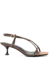 Lola Cruz Liberty Heel 55 Sandals In Brown