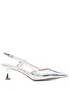 Lola Cruz Carmen 85 Pumps In Silver Leather In Silver