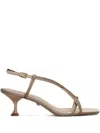 Lola Cruz Liberty Heel 55 Sandals In Neutrals