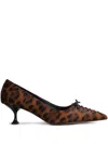Lola Cruz 55mm Navari Lace-up Pumps In Animal Print