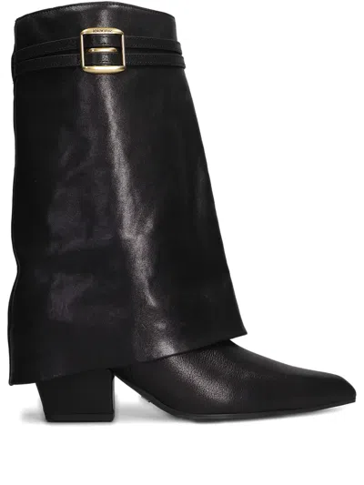 Lola Cruz 55mm Yuna Buckle-strap Boots In Black