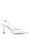 Lola Cruz 75mm Carmen Slingback Pumps In White
