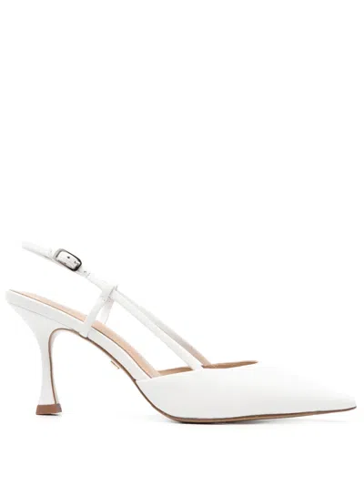 Lola Cruz 75mm Carmen Slingback Pumps In White