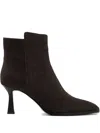 Lola Cruz 75mm Solenne Calf-hair Ankle Boots In Brown