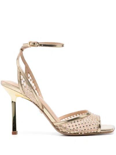 Lola Cruz 95mm Carmen Sandals In Gold
