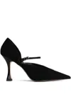 Lola Cruz 95mm Yuna Pointed-toe Pumps In Brown