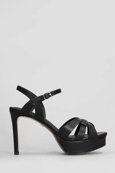 Lola Cruz Aria Platform 100 Sandals In Black