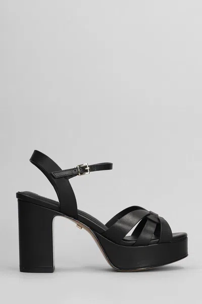Lola Cruz Aria Platform 95 Sandals In Black