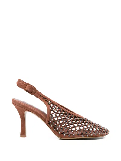 Lola Cruz Bruna Studded Sandals In Brown