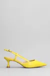 Lola Cruz Carmen 55 Pumps In Yellow Leather In Yellow