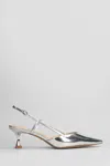 Lola Cruz Carmen 85 Pumps In Silver Leather In Silver