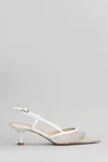 Lola Cruz 90mm Slingback Crystal-embellished Pumps In Silver