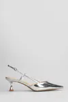 Lola Cruz Carmen 85 Pumps In Silver Leather In Silver